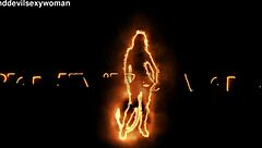 Blonde milf flashes shaved pussy in mall parking lot car