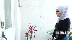 How can this milf in hijab get better at sex to satisfy her husband?