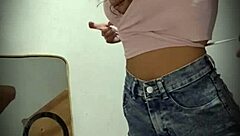 Spy on real hidden cam with busty Colombian model?