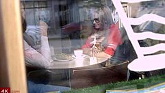 Petite blonde Herda Wisky seduces hung stranger for blowjob, doggystyle, and facial cumshot