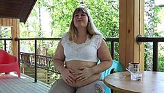 discover mukbang from chubby woman with belly asmr outdoor