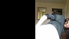 my dildo stretches my tight teen 18+ ass in solo play