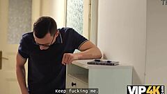 Blonde caught in office turns lesbian group into mature milf monster cock banging.