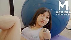 modelmedia asia drops seductive tight pants poses that tempt you into wild group sex action 😏🍑