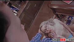 Petite teen blonde bookworm allie addison gets fucked hard by eric john in intense outdoor library seduction scene