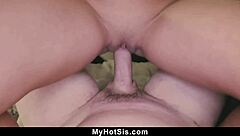 stepbrother gapes micro pussy passionately in taboo roleplay