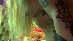 Cool Girl With Blonde Hair And Tattoo