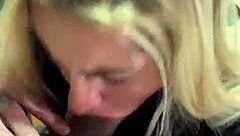 Latina goddess deepthroats cock. She swallows cum in sloppy facial.