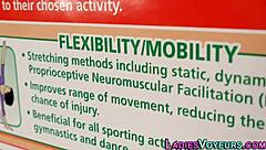 Watch This Femdom Voyeur Flash Her Big Tits And Humiliate In Panties!