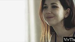 Lesbian lovers in sexy lingerie lick and finger shaved wet pussies passionately.