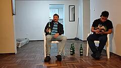 I can't believe I'm fucking my best friend's wife while he's watching the game with us.