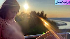 Oh man, nothing beats some outdoor nipple play with a pretty Hungarian brunette!