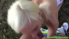 hey, why not pound this pierced skater euro chick hard outdoors?