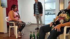 I can't believe I'm fucking my best friend's wife while he's watching the game with us.