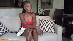 skinny natural ebony babe, you're enjoying this model casting with bwc?