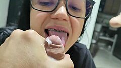 Would you dare watch this petite teen babysitter in her first time deepthroat rimjob session?