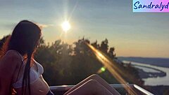 Oh man, nothing beats some outdoor nipple play with a pretty Hungarian brunette!