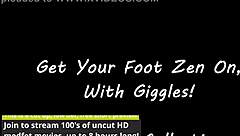 giggles teases with close-up feet strutting in sexy heels