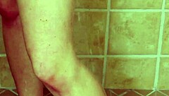 gorgeous blonde took a shower after her photoshoot