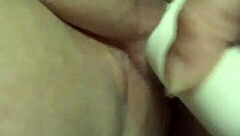 Wife boldly rides dildo on dryer in amateur BBW session.