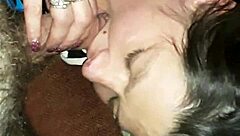 Older Brunette Sucking Joshua Jisms Big White Cock