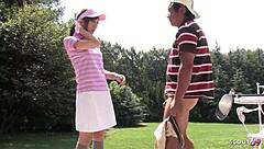 i feel so thrilled giving this older guy a risky public blowjob outdoors