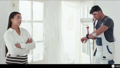 Bold Housewife Freeuse Time Stop Prank By Handyman Leads To Bent Over Doggystyle Creampie And Wet Pussy Licking