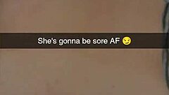 Cheating college girlfriend gets fucked roughly on Snapchat to pay debt with cum on ass