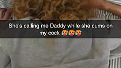 Cheating college girlfriend gets fucked roughly on Snapchat to pay debt with cum on ass