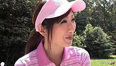 i feel so thrilled giving this older guy a risky public blowjob outdoors