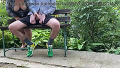 Oh man, that mature cougar with those saggy tits just made me cum so hard outdoors!