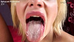 Slutty blonde with big boobs gets bound and spanked in group fetish session with assfucking