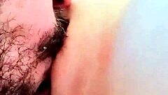 He licked my tight shaved pussy lips close up until I reached a wet orgasm