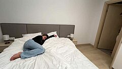 I felt exhausted after a long day and decided to rest in the client's hotel bed