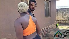 Oh yeah, this naughty slut takes that big fat cock doggystyle outdoors and gets cum on her face.