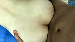 Outdoor public moment with smooth white skin