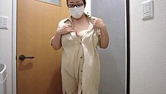 Oh yes! This married woman explodes in pleasure from intense standing masturbation!