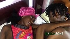 Black Ebony Babe Tricked into Tasting Game with Dick in Bedroom Casting