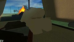 hey, check out this fun session of fucking a fan in roblox style
