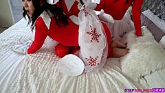 young friends become free use xmas elves in wild reality encounter