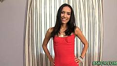 Latina pornstar rides massive interracial cock in high heels.