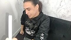 i caught my colombian babysitter masturbating, so i punished her with rough doggystyle creampie and cum on tits