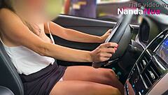 Wife flashes tits and pulls down panties for gas station attendant in public 😈