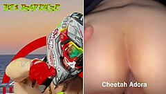 Blonde Babe in Thong Parties on Beach with Monster Cock POV