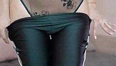 Hot blonde housewife indulges in solo anal fingering and masturbation on a whatsapp call.