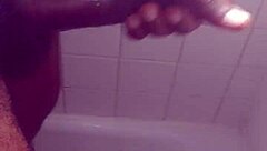 i feel so aroused watching this black amateur in shower solo masturbation session