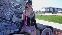 I Feel The Intense Punishment As Emmita Misbehaves And Fedora Takes Charge With Bondage And Strapon Domination Outdoors