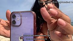 teen takes big black cock in public beach chat