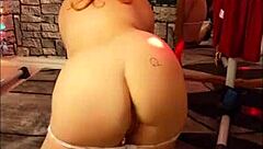 Hotwife Steffi showcases her big pussy lips in a redhead amateur compilation of dancing and softcore solo play with toys.