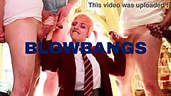 Busty milf spreads her legs wide. Her neighbor dives in to eat that wet pussy eagerly.